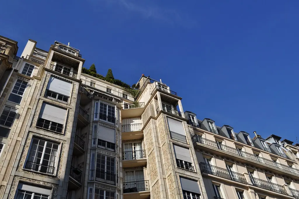 Multifamily apartment building facade